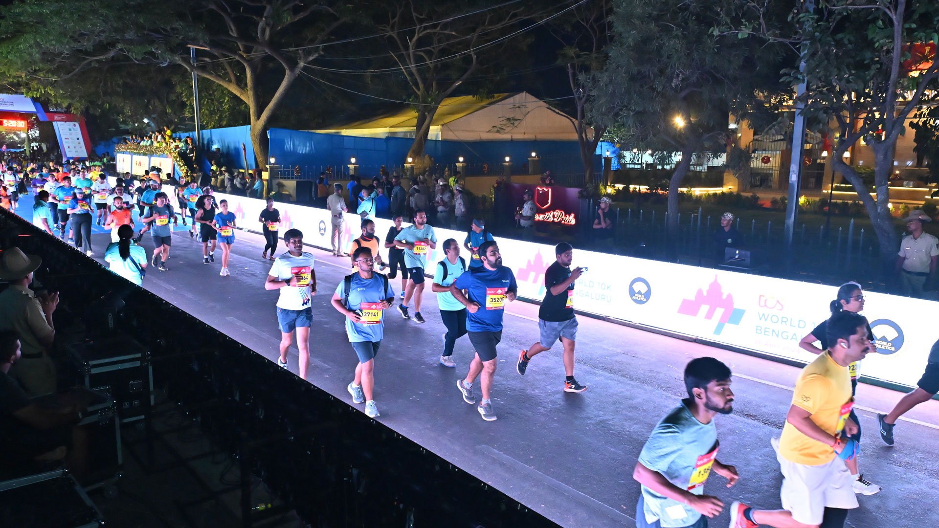 An early morning start at the world 10k in Bengaluru