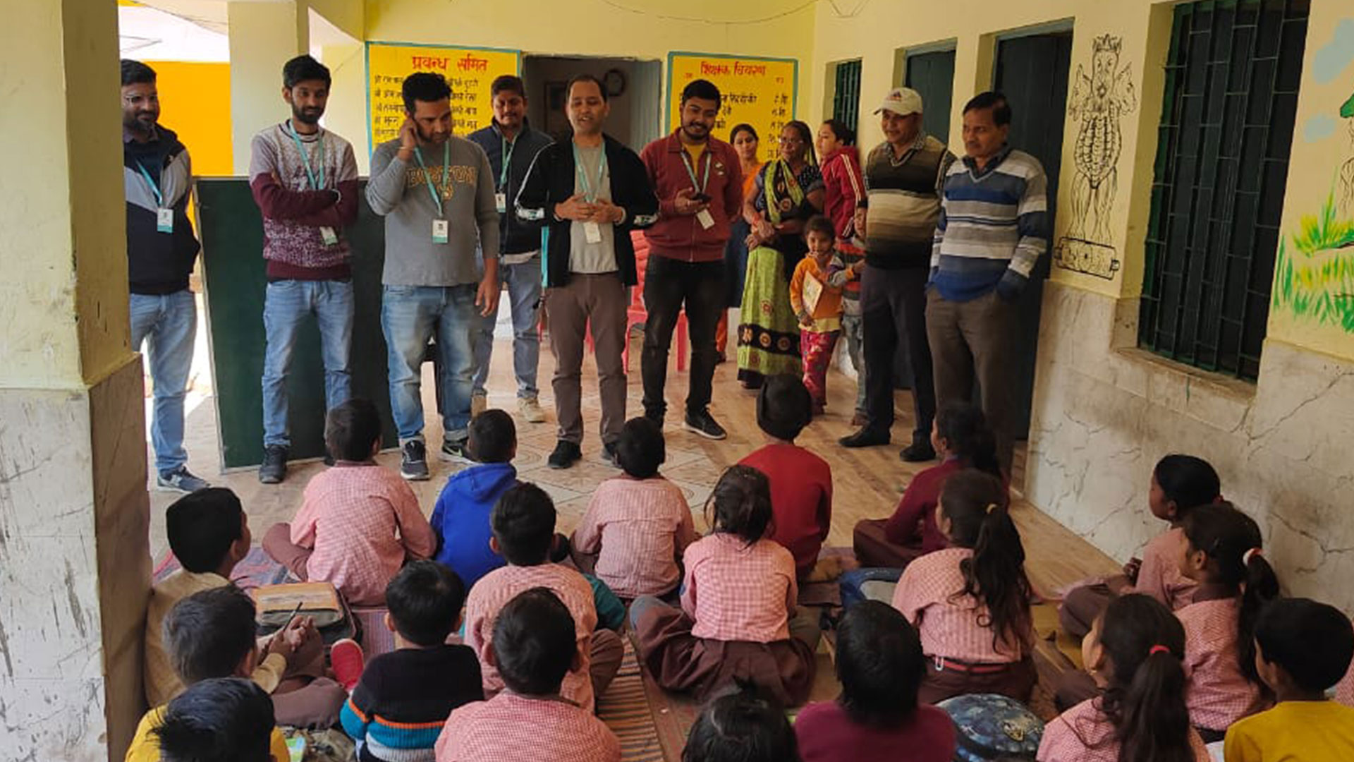 A classroom session by volunteers from Infiniti, the company that manages Croma