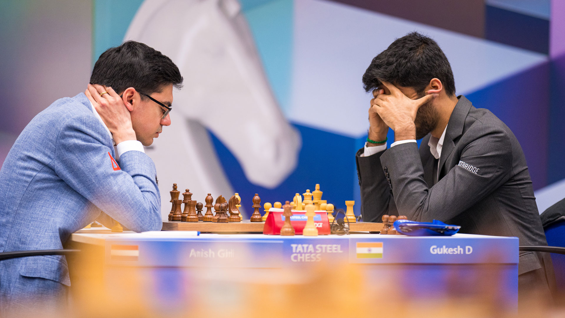 Anish Giri and Gukesh, Match 1, Round 1