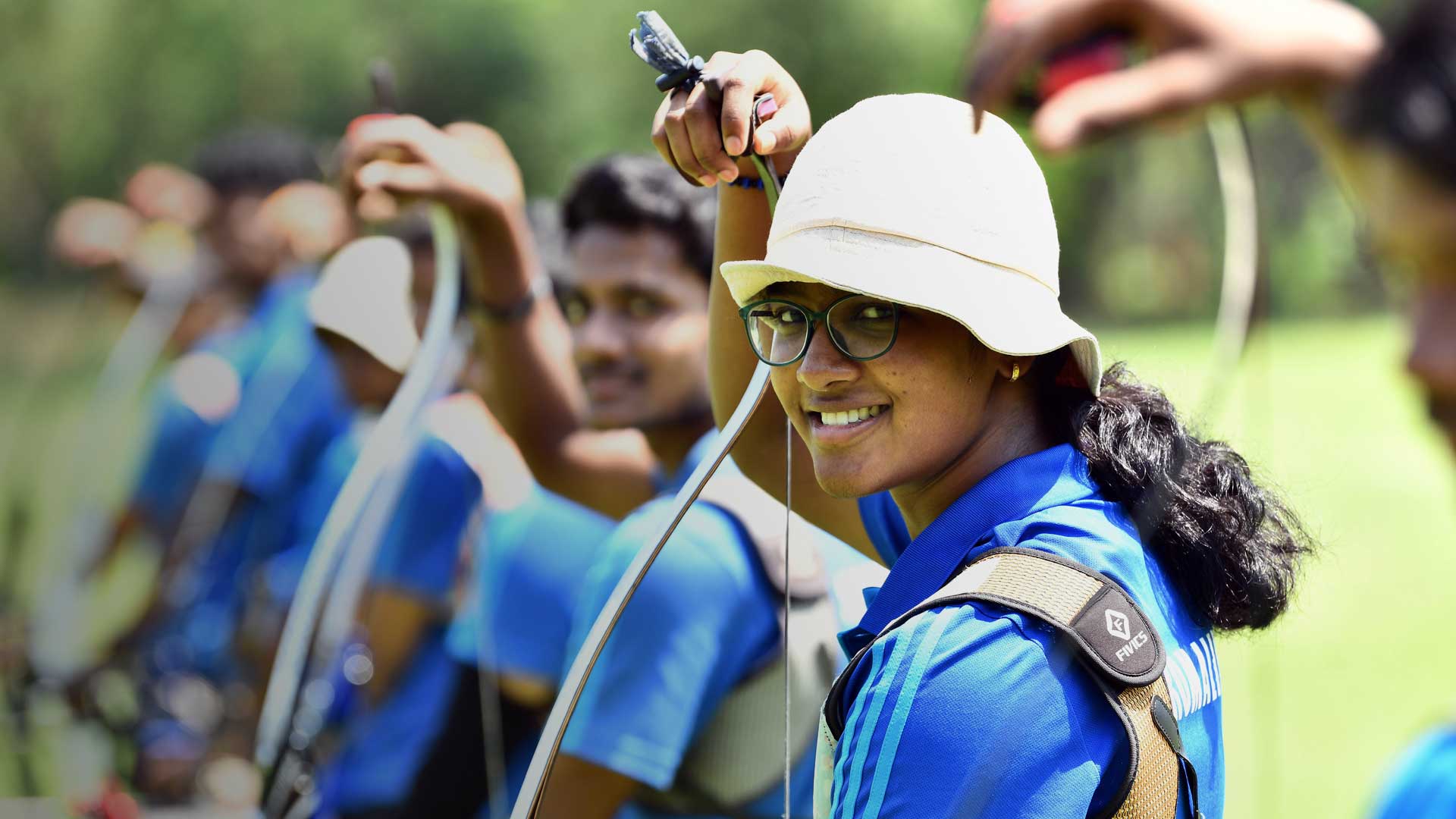 Komalika Bari at the academy in the midst of training